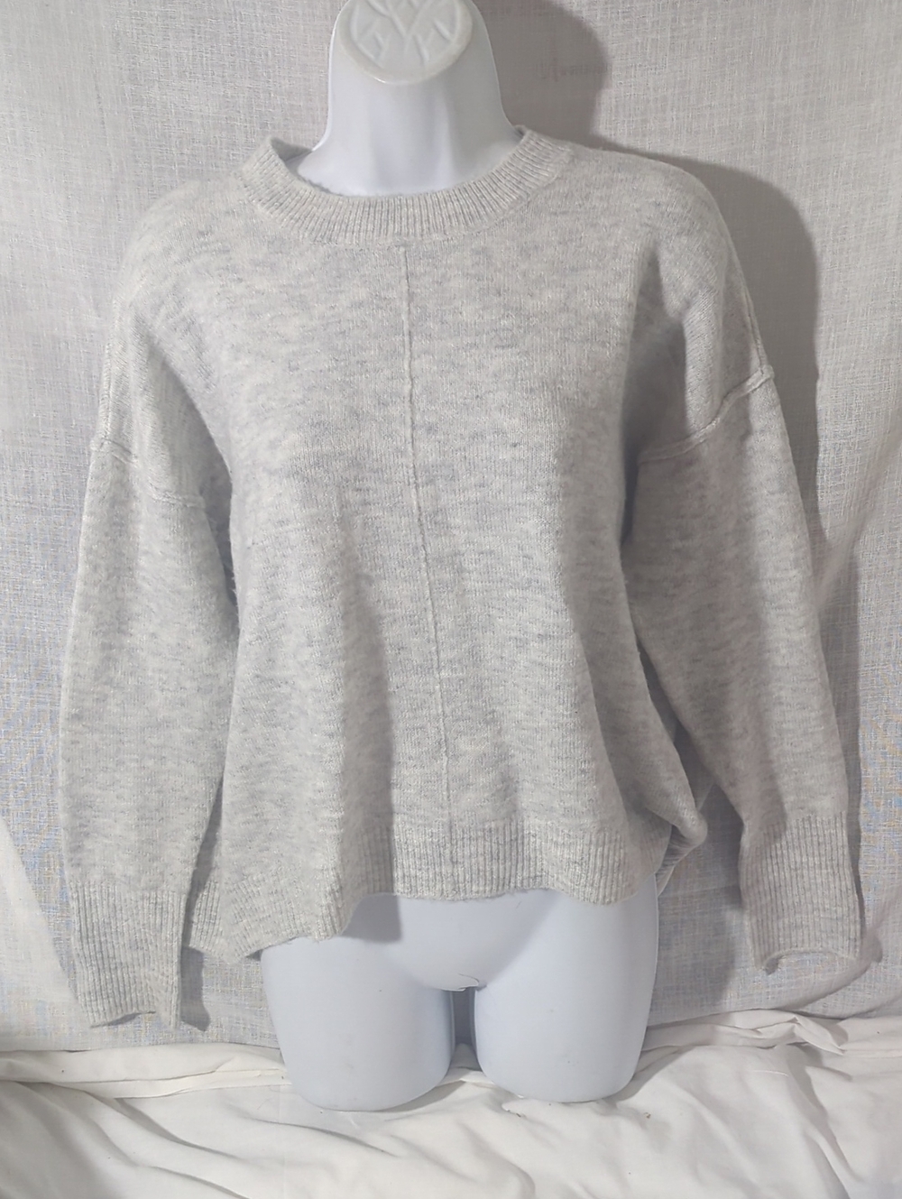 Vince Camuto Light Gray Crewneck Sweater